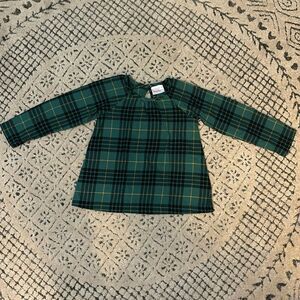 Hanna Andersson Festive Flannel Girls Top Size 5